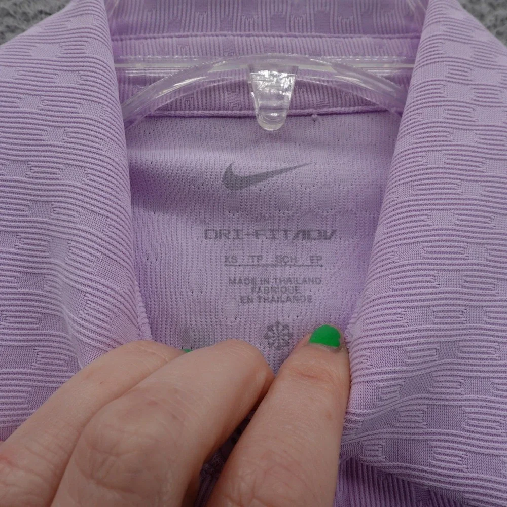 Nike Dri FIT ADV‎ Golf Polo Size XS Lavender Womens Performance Shirt NEW